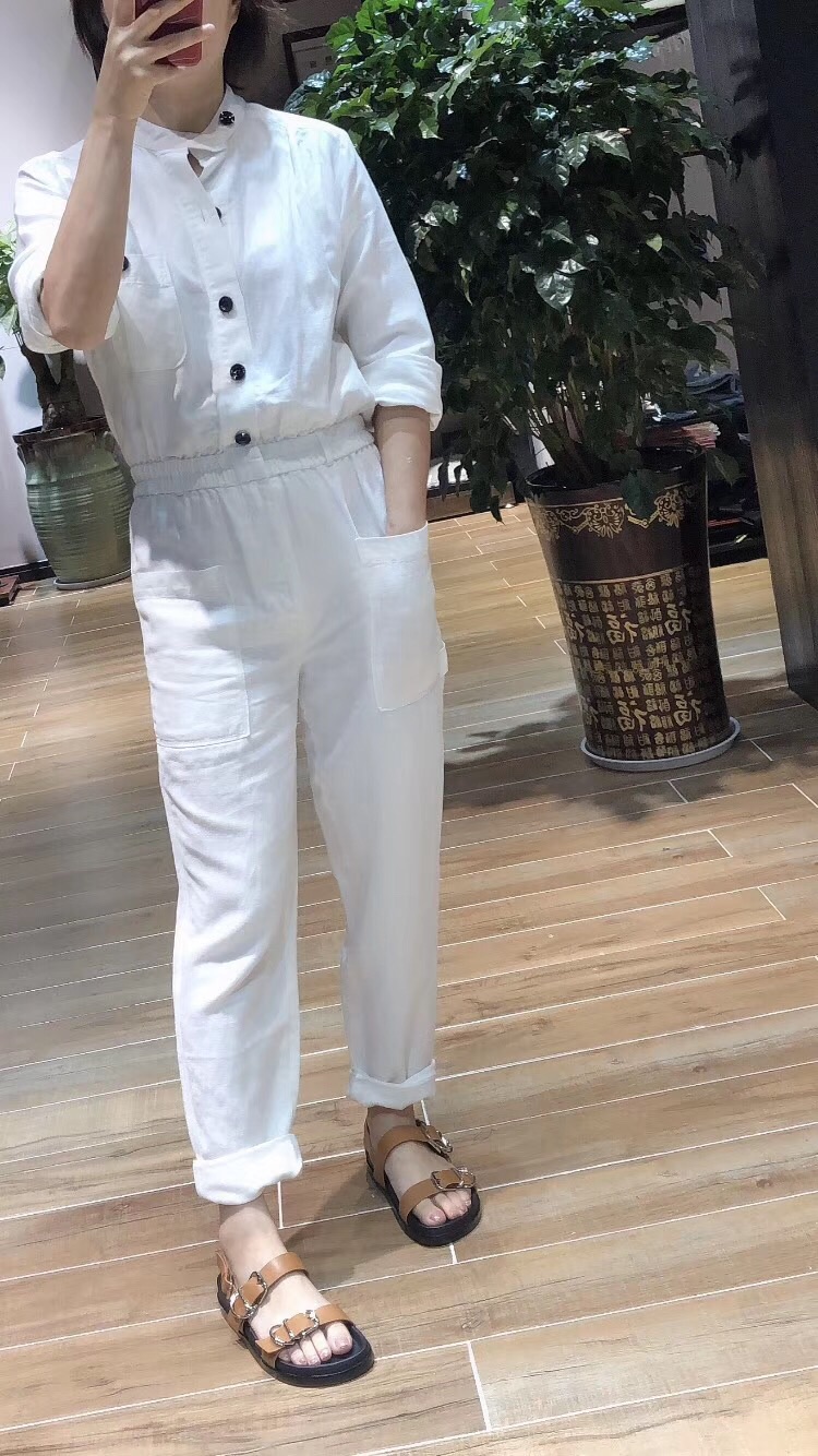 金誠家2019夏季新款白色麻料連體褲在類目 女裝/女士精品, 褲子, 休閒褲中 - 來自Buy2taobao.com提供專業的淘寶代購服務