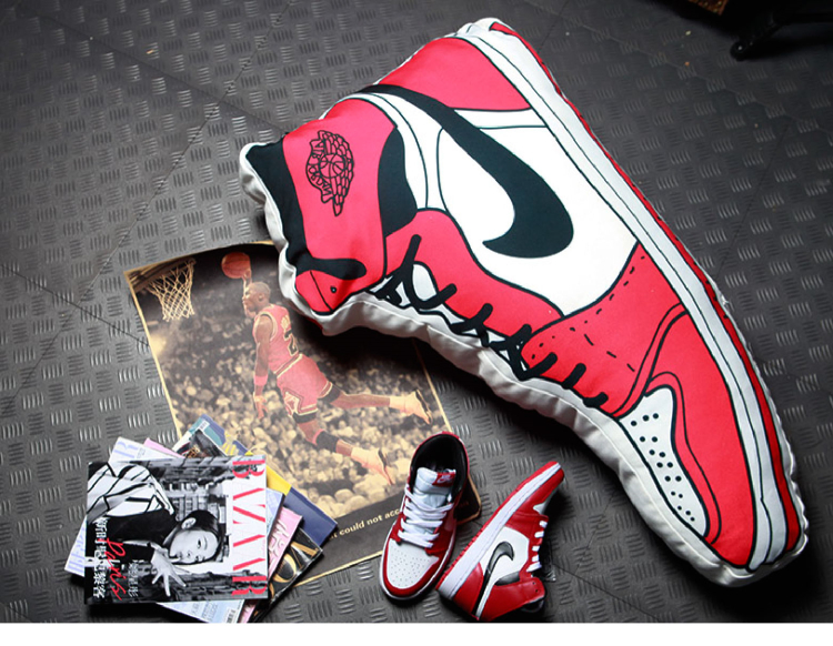 Original design AJ Hand drawn Classic style Basketball shoes Pillows Pillow giftin the Home Fabric , Pillow/Pillow category - from Buy2taobao.com to provide professional Taobao agent buy service