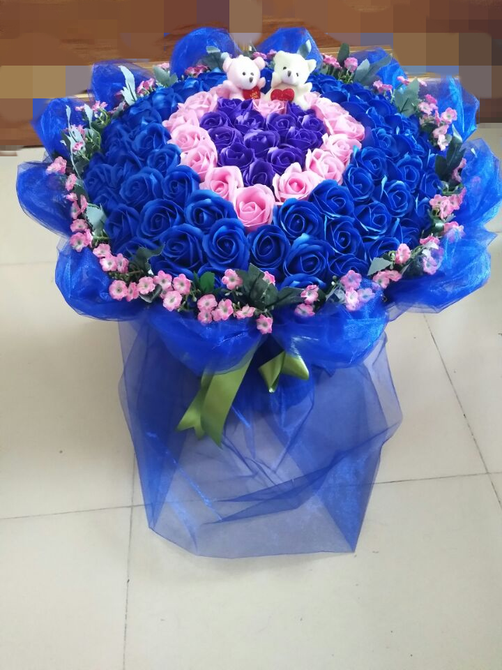 99 heart-shaped BLUELOVER Soap flower simulation rose Cartoon Bouquet of flowers Little Bear Doll Propose birthday giftin the Flower delivery/Flowers simulation/Plants gardening , Cartoon flower/Chocolate Flower (New) , Cartoon flower category - from Buy2taobao.com to provide professional Taobao agent buy service