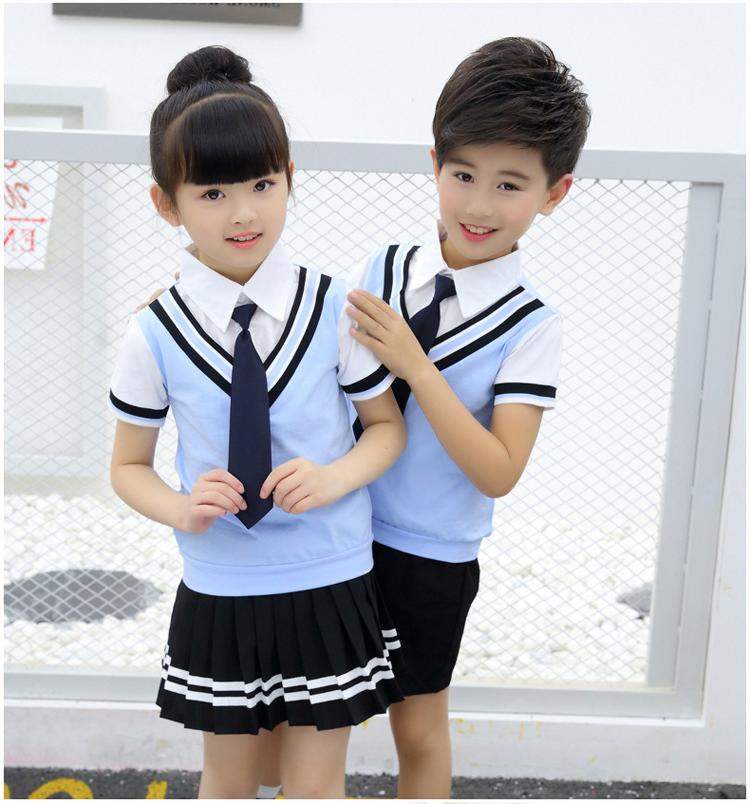 品奥特步步高档幼儿园夏天校服英伦风毕业服大班儿童表演服领带小|ruв категории Детская одежда, рубашка - от Buy2taobao.com для оказания профессиональной услуги покупки агента Taobao