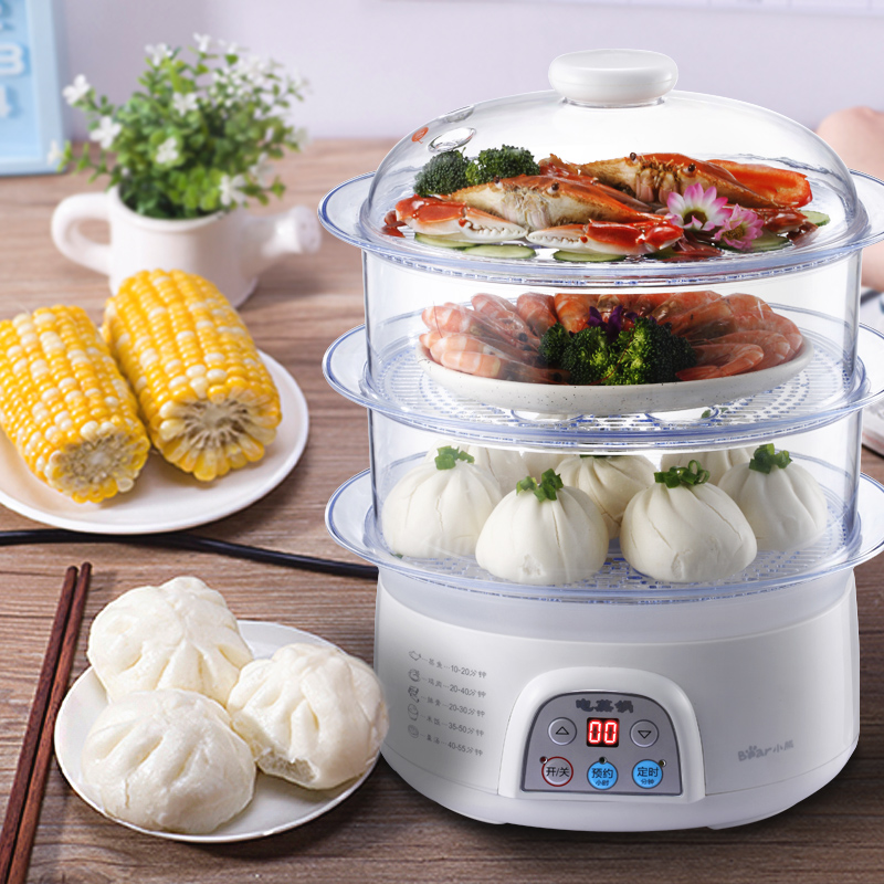 Little Bear Steamer multi-function household automatic power failure Reservation Timing three layers capacity multi-storey steamer Miniin the Kitchen Appliances , Electric cooker pot class , Steamer category - from Buy2taobao.com to provide professional Taobao agent buy service