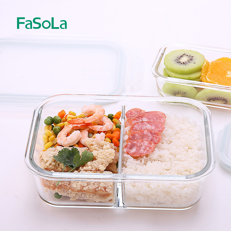 FaSoLa分格保鲜盒玻璃饭盒微波炉专用家用冰箱便当密封水果便携碗在类目 餐饮具, 保鲜容器/保鲜器皿, 保鲜盒中 - 来自Buy2taobao.com提供专业的淘宝代购服务