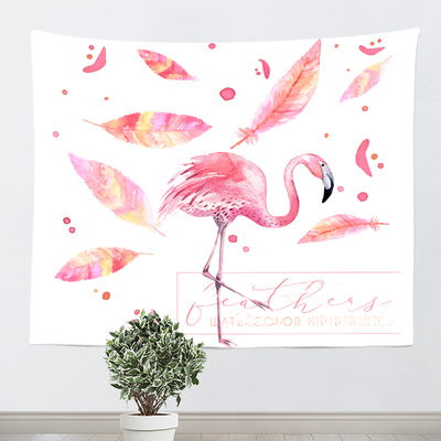 Flamingo decorate Background cloth ins Valance Pink Redwall Valance dormitory girl princessin the Home Fabric , Tapestry/Tapestry category - from Buy2taobao.com to provide professional Taobao agent buy service
