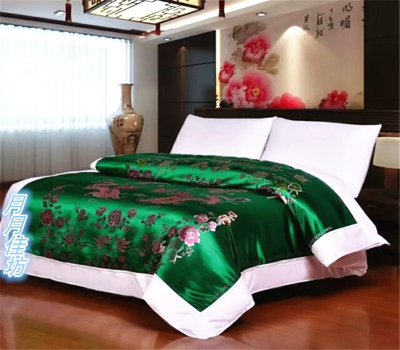 新款杭州丝绸被套婚庆绸缎面被罩结婚喜被绣花软缎被面被里单件在类目 床上用品, 被套中 - 来自Buy2taobao.com提供专业的淘宝代购服务
