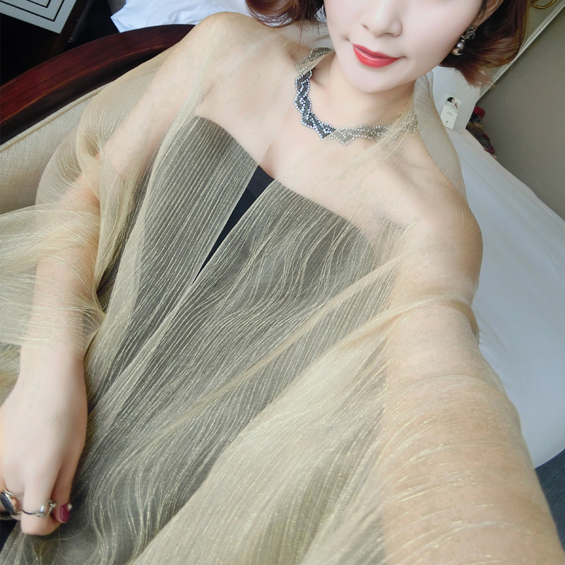 春秋新款桑蚕丝丝巾欧根纱双层金丝真丝礼服婚礼披肩冬季女长围巾|ruв категории Аксессуары, шарф/шарф/шаль - от Buy2taobao.com для оказания профессиональной услуги покупки агента Taobao