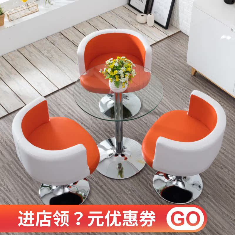 接待桌椅组合简约一桌四椅休息区洽谈小圆桌椅三件套休闲会客|ruв категории коммерческий/офисная мебель, офисная мебель, стол, стол - от Buy2taobao.com для оказания профессиональной услуги покупки агента Taobao