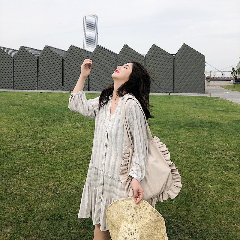 李潇洒胖mm亚麻凉爽两件套连衣裙夏季大码条纹气质淑女裙内含吊带|ruв категории Женская одежда, платье - от Buy2taobao.com для оказания профессиональной услуги покупки агента Taobao
