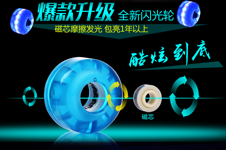 滑板闪光轮双翘板公路板四轮滑板LED发光炫彩轮子 爆闪轮|msdalam kategori sukan/Yoga/kecergasan/bekalan peminat, Skating/Skateboard/Sukan Extreme, peralatan had/Parts, roda papan selaju - dari Buy2taobao.com untuk memberikan perkhidmatan ejen Taobao profesional membeli