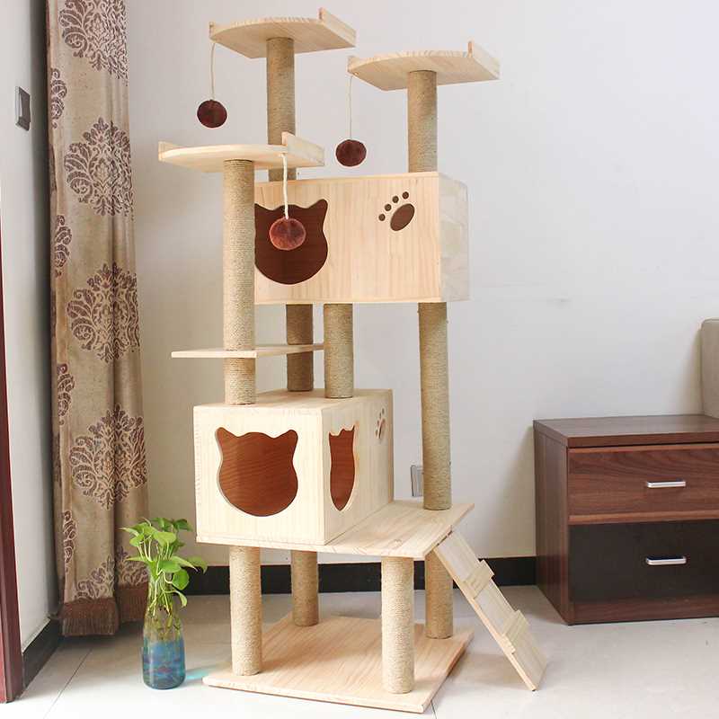 松木超大环保实木猫爬架豪华猫树猫窝猫抓板宠物玩具包邮|ruв категории животное/Животное питание и принадлежностей, кошка/собака игрушка, кошка на раме - от Buy2taobao.com для оказания профессиональной услуги покупки агента Taobao
