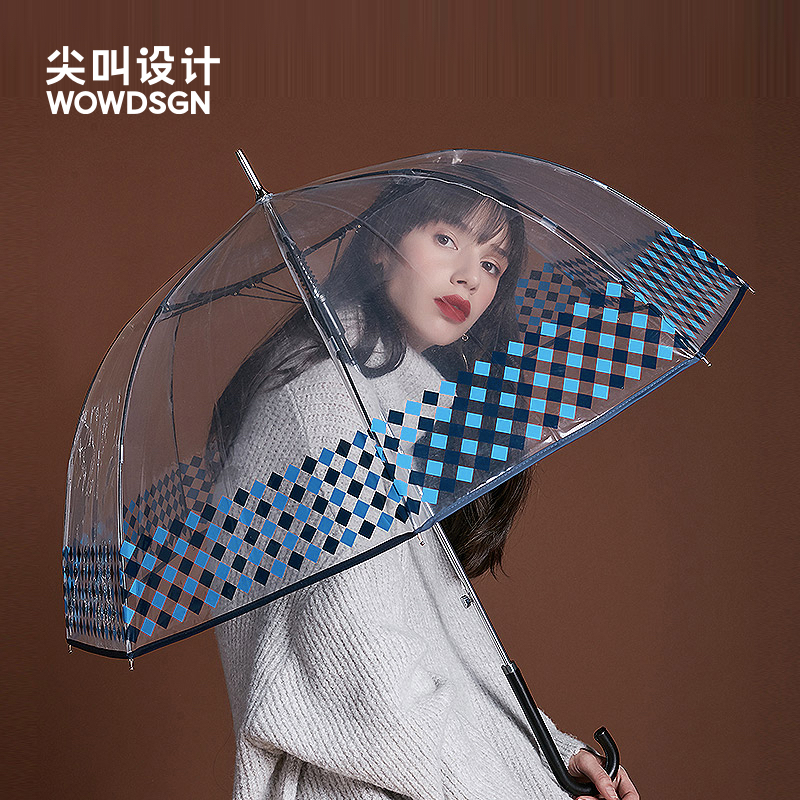 Scream design MOLSSI Straight Transparent umbrella Long handle white Umbrella fresh literature manin the Home Daily , Umbrella/Rain gear/Rain/Moistureproof , Umbrella category - from Buy2taobao.com to provide professional Taobao agent buy service