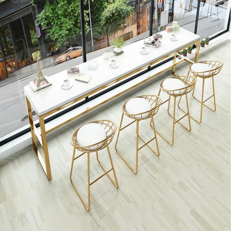 Simplicity modern golden Bar tables Bar Desk Bar stools Marble Bar counter Tables and chairs combination Coffee Tables Restaurantin the Residential furniture , Case/Taiwan class , Bar category - from Buy2taobao.com to provide professional Taobao agent buy service