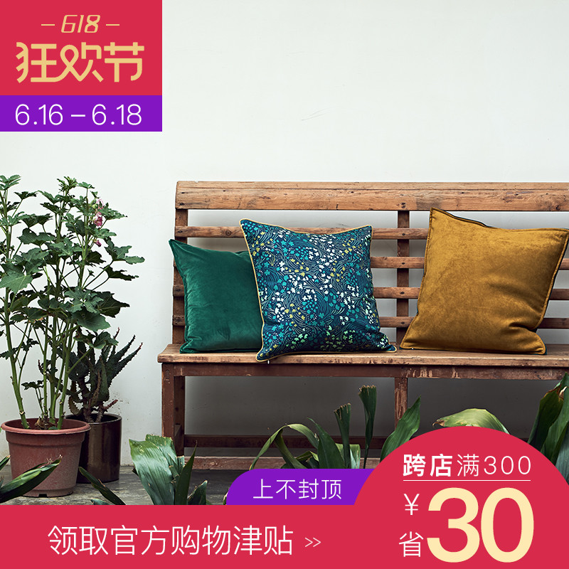 蜡笔派美式抱枕棉麻森林抱枕沙发靠垫办公室靠枕靠背在类目 居家布艺, 靠垫/抱枕中 - 来自Buy2taobao.com提供专业的淘宝代购服务