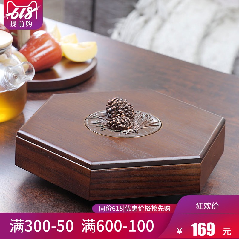Chinese style solid wood originality a living room tea table With cover Sub-grid candy Dry Fruits Oval tray snacks A snack Food storage boxin the Tableware , Tableware , Fruit bowl/Fruit plate/Hamper category - from Buy2taobao.com to provide professional Taobao agent buy service