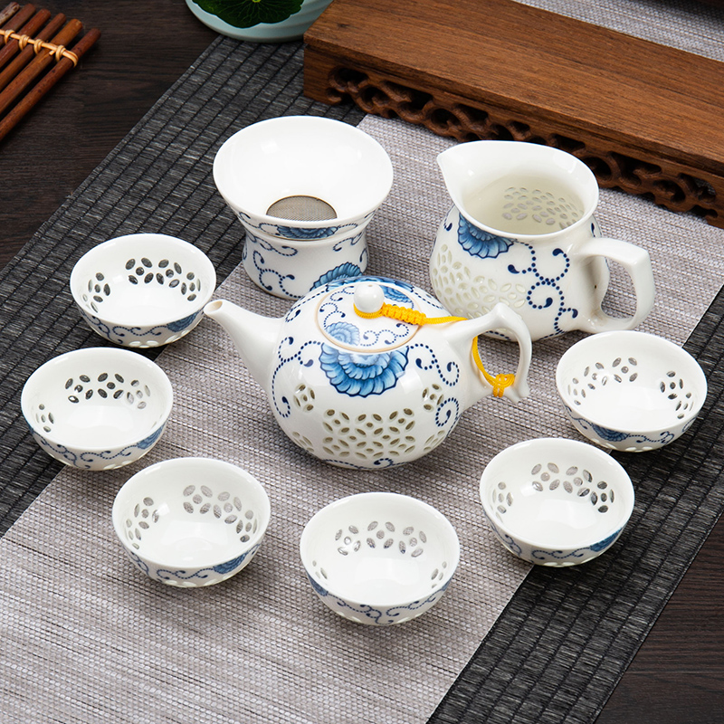 ronkin Kung Fu Cup a complete set ceramics household Hollow teapot Cover bowl Exquisite Tea Setin the Tableware , Tea set , Kung Fu Tea category - from Buy2taobao.com to provide professional Taobao agent buy service