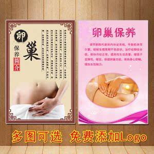 美容院卵巢保养护理海报宣传画 女性养生理疗