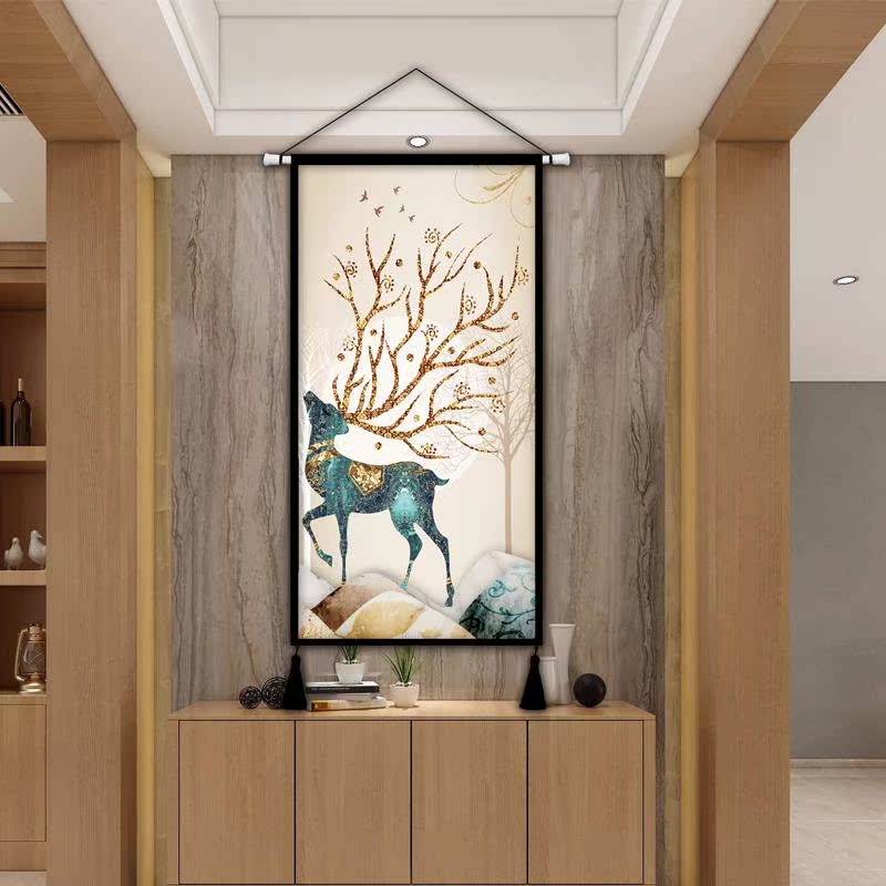 Nordic Valance Elk Decorative painting Tapestry a living room Entrance Aisle Fabric art Hanging picture bedroom Background wall Tapestriesin the Home Fabric , Tapestry/Tapestry category - from Buy2taobao.com to provide professional Taobao agent buy service