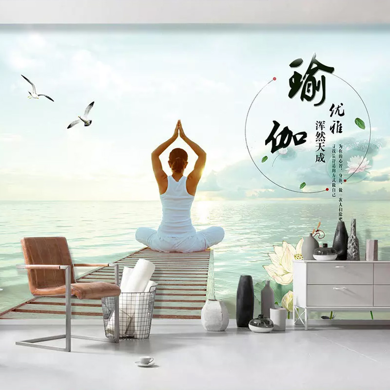 現代唯美瑜伽養生館壁紙私教健身房背景牆壁畫休閑會所主題牆紙在類目 家裝主材, 牆紙, 無紡布牆紙中 - 來自Buy2taobao.com提供專業的淘寶代購服務