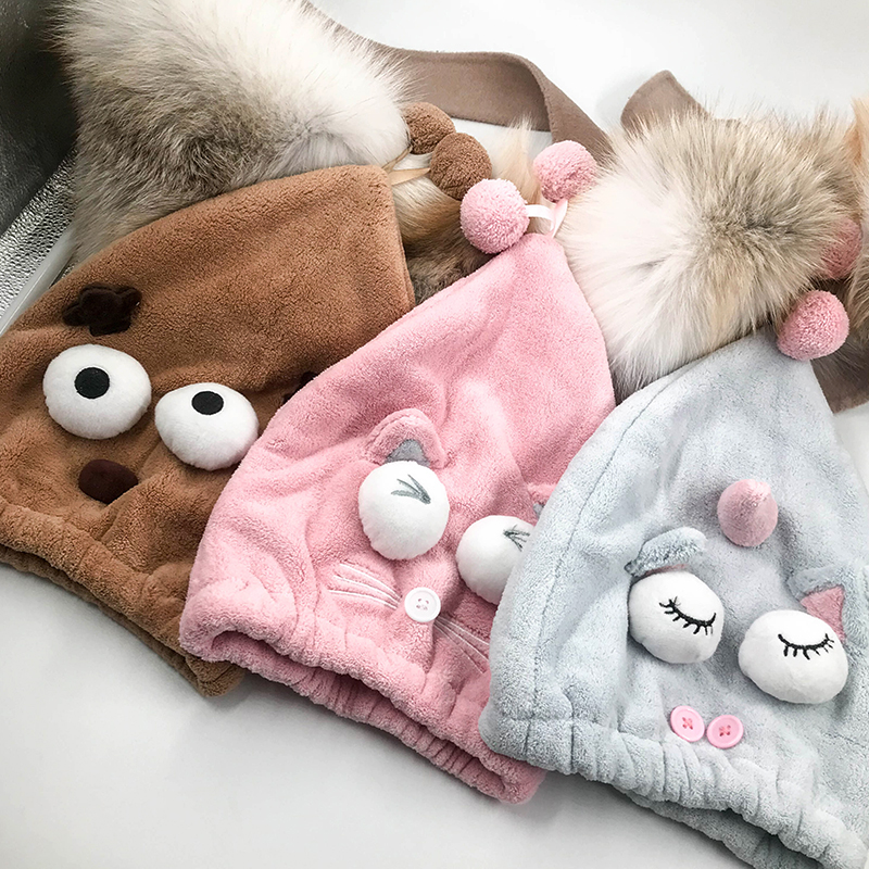 LIN Beauty Cotton Sen Dry hair cap Coral Turban lovely Cartoon girl Quick drying water uptake Shower capin the Family/Personal Cleaning Tools , Personal care cleaning appliances , Dry hair hat category - from Buy2taobao.com to provide professional Taobao agent buy service
