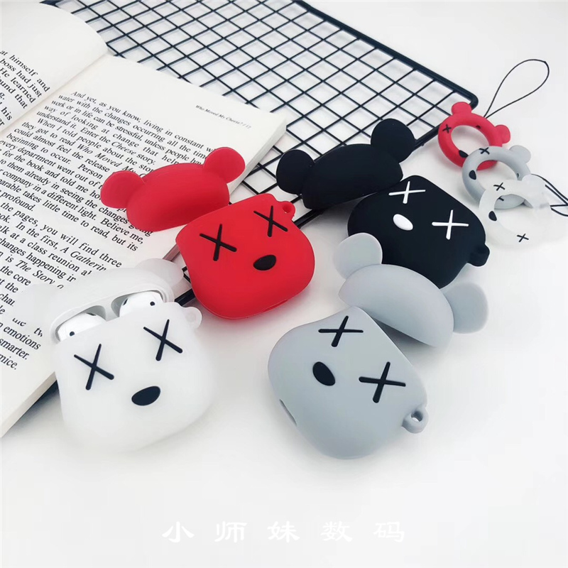 潮牌可爱小熊airpods保护套苹果无线耳机套airpods2保护套壳硅胶|ruв категории Цифровые аксессуары, MP3/Mp4 аксессуары, наушники - от Buy2taobao.com для оказания профессиональной услуги покупки агента Taobao