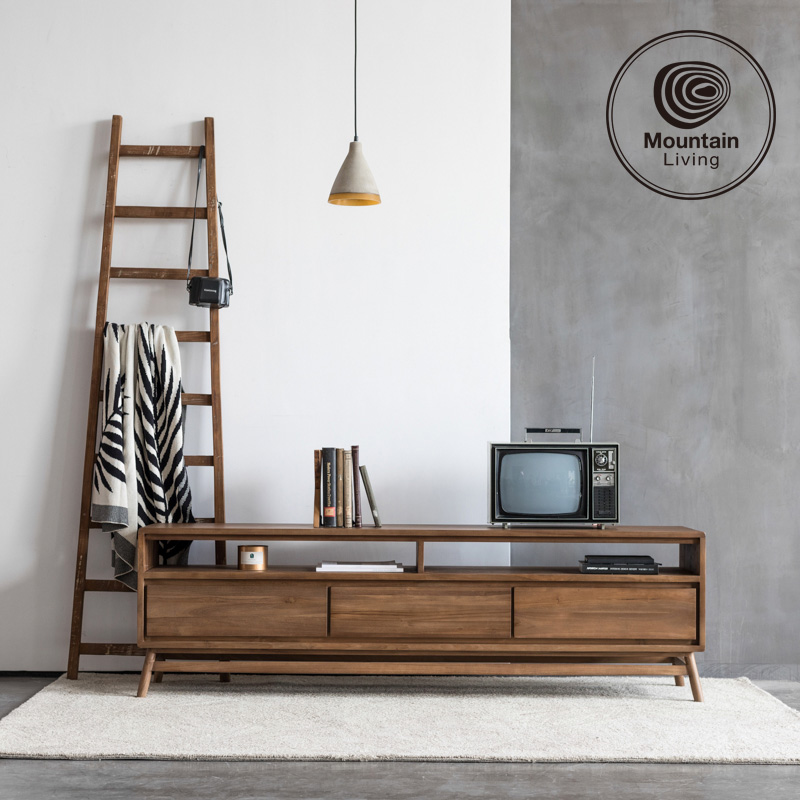 Imported Nordic modern Simplicity All solid wood TV cabinet Teak Log furniture a living room Small apartment Cabinetin the Residential furniture , Cabinet , TV cabinet category - from Buy2taobao.com to provide professional Taobao agent buy service