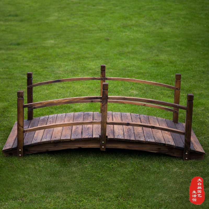 Garden furnishings outdoors Anticorrosive wood Carbonize Woodbridge Arch bridge Courtyard wooden bridge Small wooden bridge outdoors balcony Woodbridgein the Flower delivery/Flowers simulation/Plants gardening , Gardening supplies , Other Garden Supplies category - from Buy2taobao.com to provide professional Taobao agent buy service