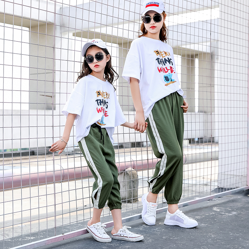 女童套装2019新款潮亲子装母女装洋气夏童装韩版时尚全家装家庭装在类目 女装/女士精品, 套装/学生校服/工作制服, 休闲运动套装中 - 来自Buy2taobao.com提供专业的淘宝代购服务
