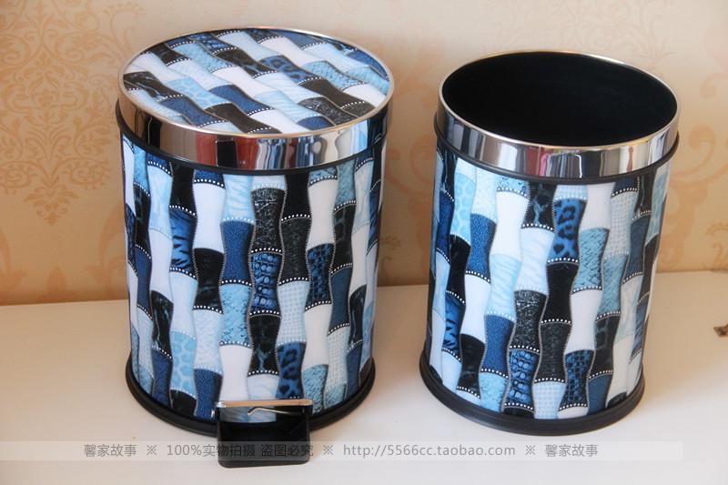 Mediterranean Sea Trash blue bedroom garbage TOILET kitchen Leatherwear garbage Large garbagein the Family/Personal Cleaning Tools , Housework/Floor cleaning equipment , Trash/Trash rack , Trash category - from Buy2taobao.com to provide professional Taobao agent buy service