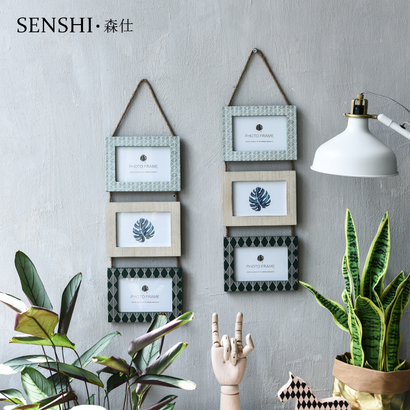 Northern Europe Simple 3 Hanging box Home Furnishing metope Photo Decoration shop Showcase literature Photo frame Wall hanging Foldablein the Home accessories , Frame/Frames category - from Buy2taobao.com to provide professional Taobao agent buy service