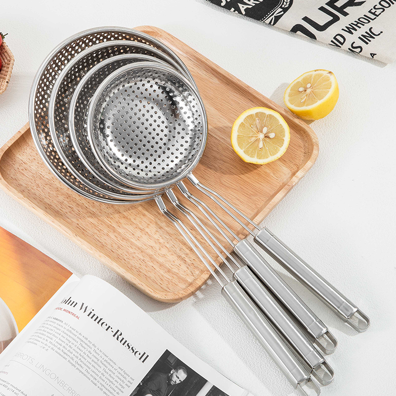 thickening Stainless steel Colander Filter spoon household Laomian Dumplings Leaky spoon filter screen Large Fried Slipping through the netin the Kitchen/Cooking utensils , Cooking utensils , Cooking spoon shovel , Colander category - from Buy2taobao.com to provide professional Taobao agent buy service
