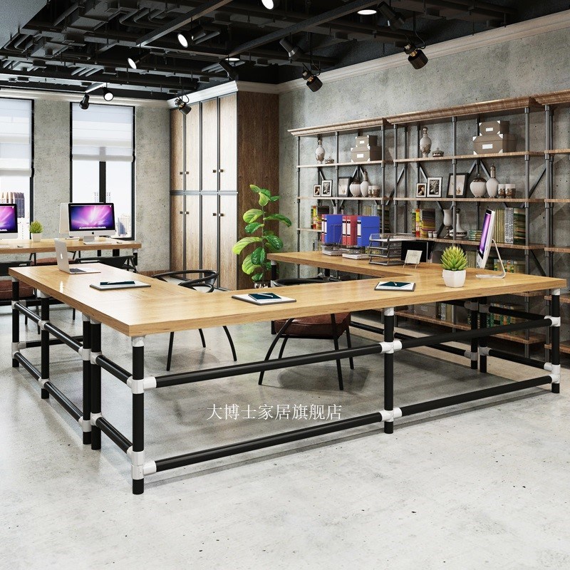 loft computer American style bedroom Corner Desk 6 staff combination Desk 4 pinein the Business/Office Furniture , Office Furniture , Desk , Office Computer Desk category - from Buy2taobao.com to provide professional Taobao agent buy service