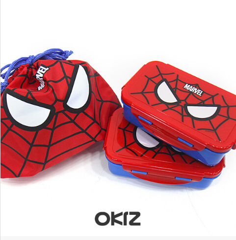 Korean imports Spider-Man children new pattern boy PP Texture 2 Lunch box Lunch boxin the Diapers/Care/Feeding/Push lathe , Cups/Tableware/Grind/Attachment , Children's tableware category - from Buy2taobao.com to provide professional Taobao agent buy service