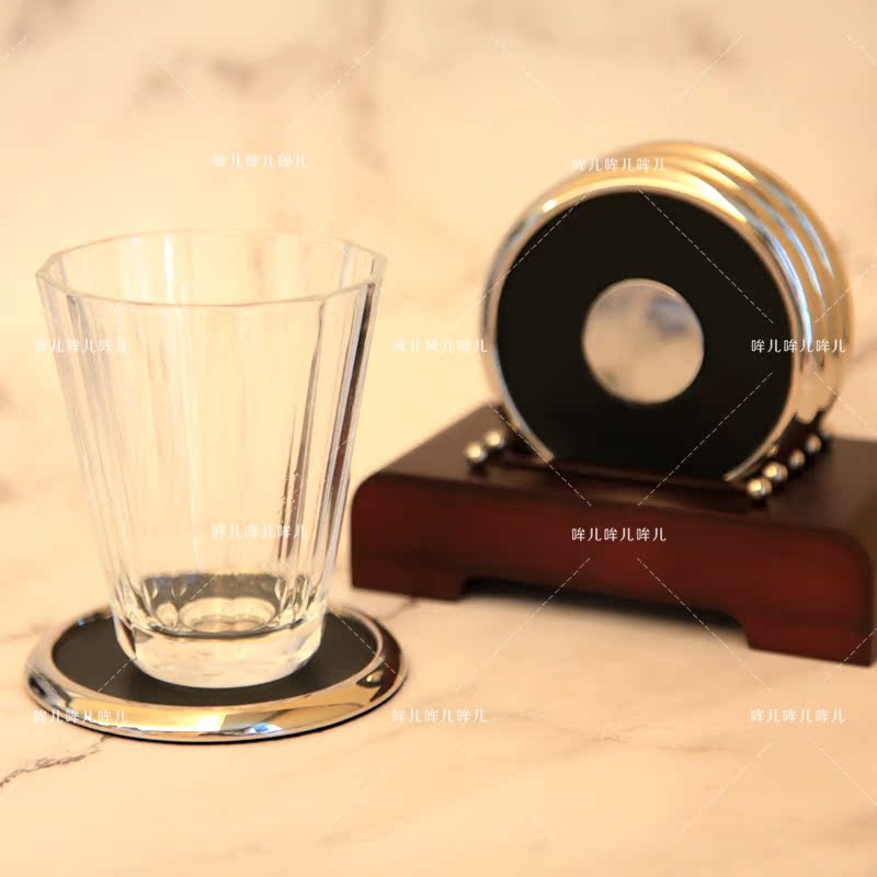 Emirates emirates Metal solid wood Coaster suit Stainless steel Rugged Wooden Coaster Home Furnishingin the Tableware , Cup/Cups/Kettle , Coaster category - from Buy2taobao.com to provide professional Taobao agent buy service