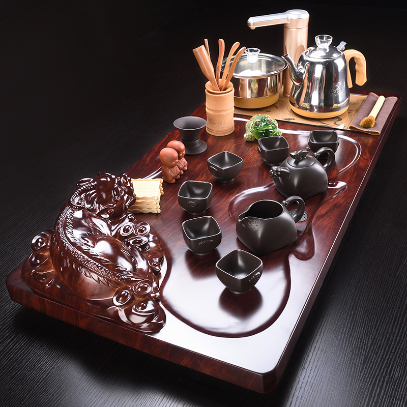 Kungfu Online Tea Set household fully automatic Four Simplicity solid wood tea tray a complete set Tea ceremony Simplicity Tea Service Chahaiin the Tableware , Tea set , Kung Fu Tea category - from Buy2taobao.com to provide professional Taobao agent buy service