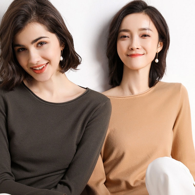 2019春装圆领羊绒衫女套头毛衣薄款大码针织打底衫羊毛衫|ruв категории Женская одежда, свитер - от Buy2taobao.com для оказания профессиональной услуги покупки агента Taobao