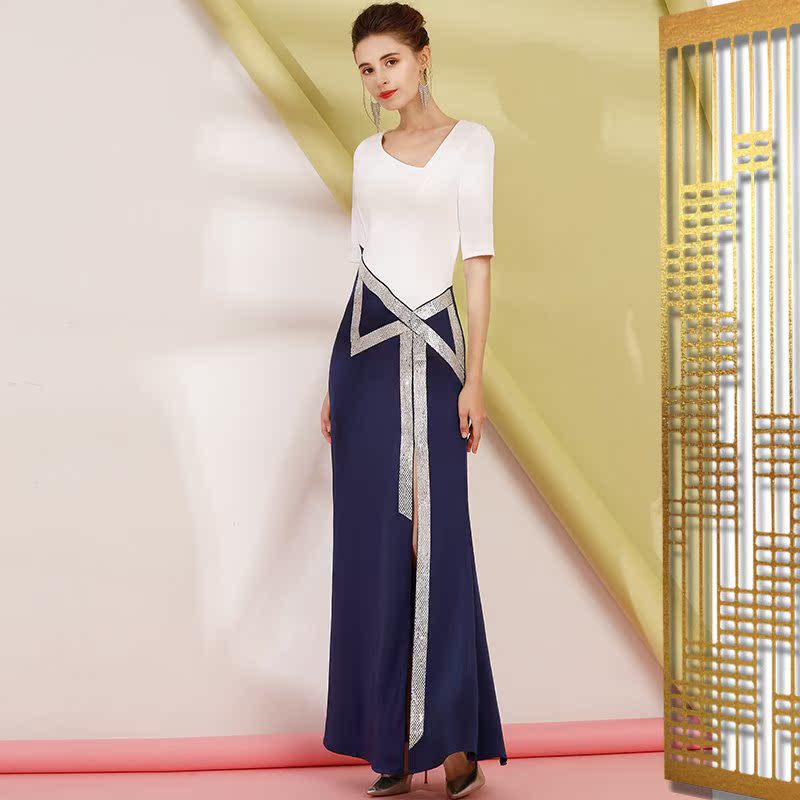Annual meeting Evening dress 2018 new pattern banquet Noble Elegance Host Gas field Queen sexy Dress skirtin the Women's clothing/Boutique , Wedding/Cheongsam/Formal dress , Formal dress/Evening category - from Buy2taobao.com to provide professional Taobao agent buy service