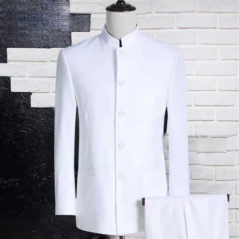 man Stand collar Chinese tunic suit suit Young men Self cultivation Chinese style suit Chinese style Groom full dress costumein the Men's clothing, National costume category - from Buy2taobao.com to provide professional Taobao agent buy service