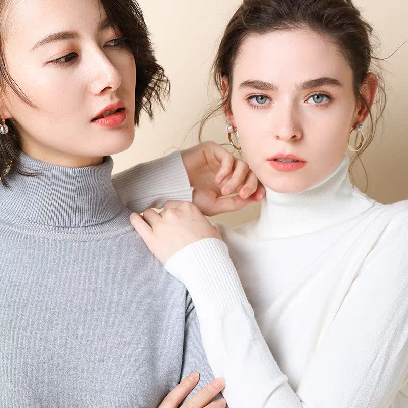 High collar sweater Easy Korean Edition Socket Cashmere sweater Autumn and winter jacket Sweater Large Sweater Base coatin the Women's clothing/Boutique , Sweaters category - from Buy2taobao.com to provide professional Taobao agent buy service