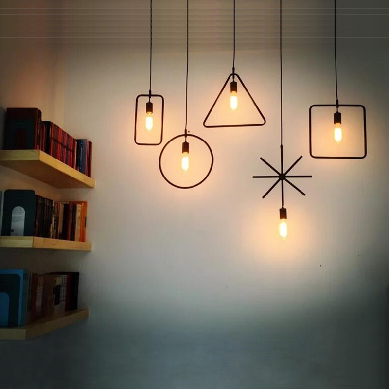 American style Retro Industry Edison Lighting originality personality Bar counter couture Restaurant Single head Iron art Geometry a chandelierin the Decoration main material , Lamps , Chandelier category - from Buy2taobao.com to provide professional Taobao agent buy service