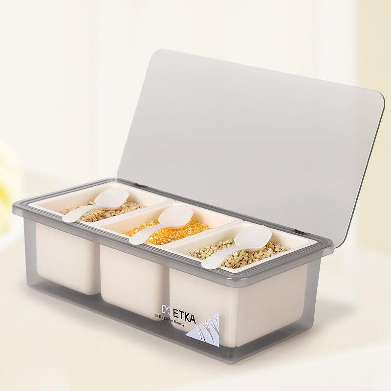 Condiments household Fragrance random Home Furnishing Three lattice Multi-grid Seasoning Box Plain colour Integrated Condiments Format Tone Plain Janein the Kitchen/Cooking utensils , Kitchen Gadgets/Kitchen storage , Storage jars/Kitchen storage containers , Seasoning bottles category - from Buy2taobao.com to provide professional Taobao agent buy service