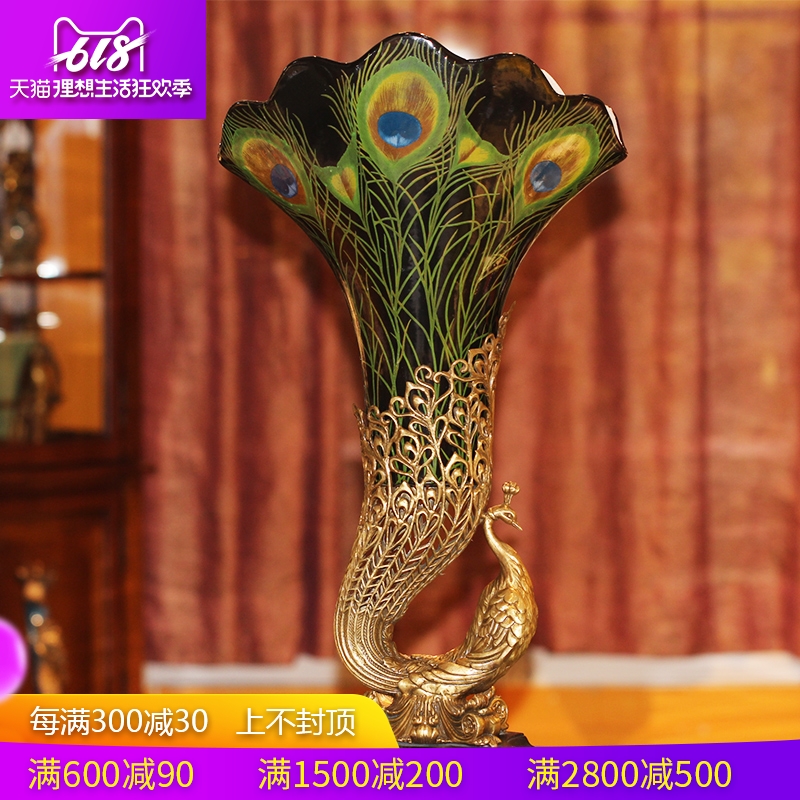 European style Peacock vase a living room Entrance Lucky Decoration Luxurious originality ceramics Home Furnishing ornamentin the Home accessories , Decoration category - from Buy2taobao.com to provide professional Taobao agent buy service