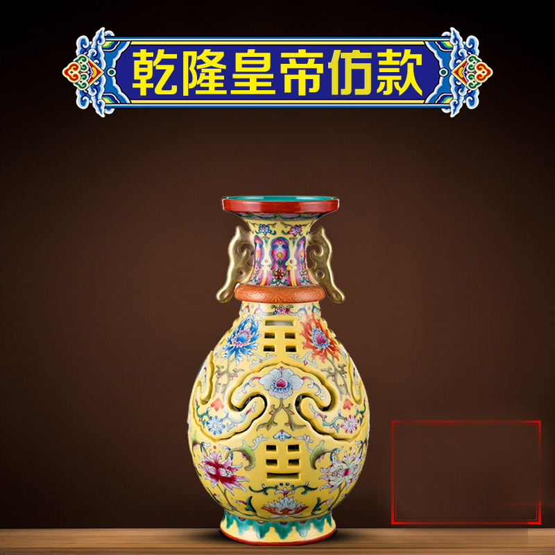 宁封窑 景德镇仿古手绘珐琅彩陶瓷花瓶摆件客厅新中式艺术小花瓶|msdalam kategori Aksesori rumah, pasu/bunga/bunga tiruan/perhiasan imitasi, bunga/pasu, pasu - dari Buy2taobao.com untuk memberikan perkhidmatan ejen Taobao profesional membeli