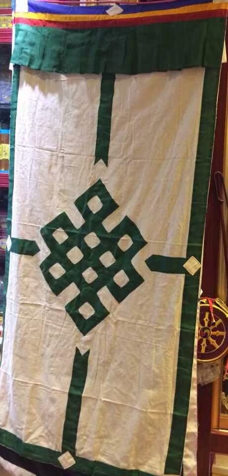 Nepal Imported cloth door curtain Auspicious knot pattern Tibetan curtain green+White modelsin the Home Fabric , Curtains and curtain accessories , Curtain category - from Buy2taobao.com to provide professional Taobao agent buy service