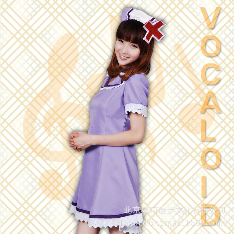 Hatsune Miku miku Initial sound Vocaloid Love colored Ward COS Nurse violet Presentin the Women's clothing/Boutique , Costume/National costume/Stage costumes , National costume/Costumes category - from Buy2taobao.com to provide professional Taobao agent buy service