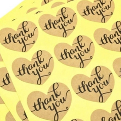 Heart-shaped Kraft paper Sealer thank you Word Gift Sticker/lovely Decorative stickers wholesalein the Home accessories , Stickers , Other Stickers category - from Buy2taobao.com to provide professional Taobao agent buy service