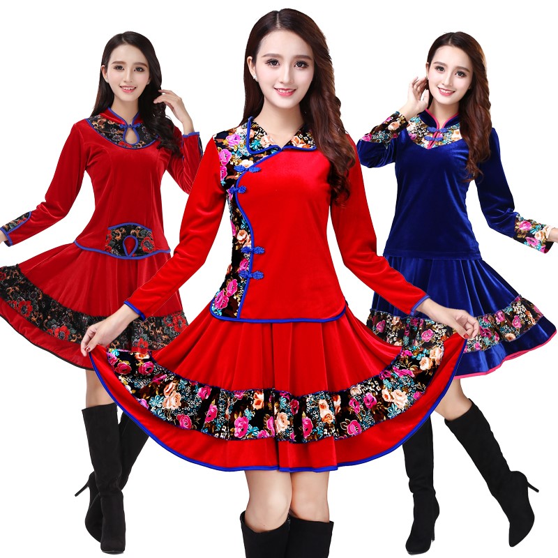 广场舞服装新款金丝绒套装秋冬保暖加厚中老年跳舞衣演出服装大码在类目 女装/女士精品, 唐装/民族服装/舞台服装, 民族服装/舞台装中 - 来自Buy2taobao.com提供专业的淘宝代购服务