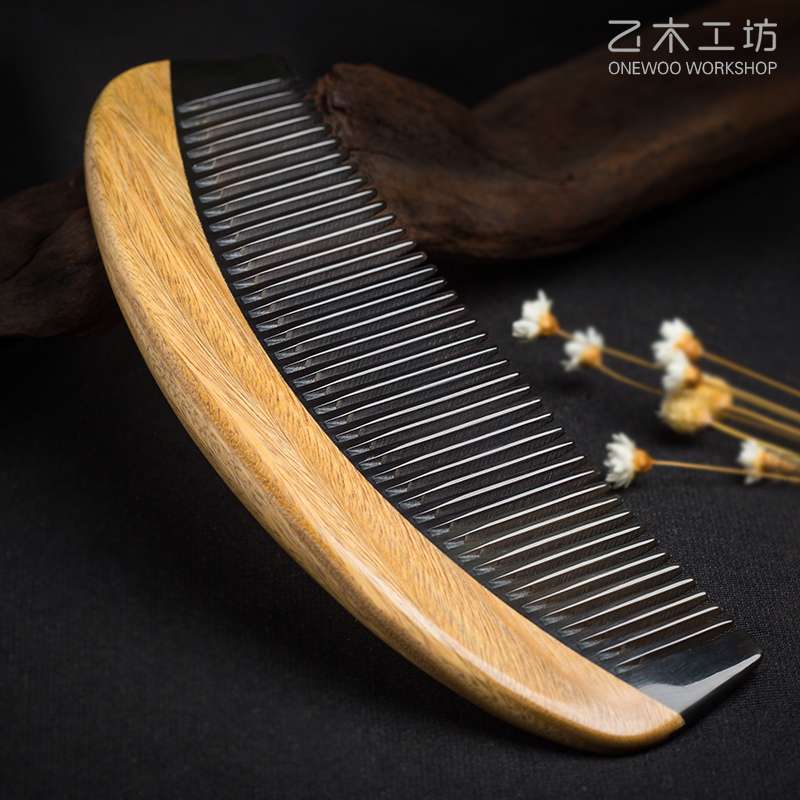 乙木天然绿檀香木黑牛角梳子木梳静电脱发家用长美发按摩梳刻字防|msdalam kategori keluarga/Alat Pembersihan peribadi, Peralatan pembersihan penjagaan diri, com/Cermin mudah alih, com/solek com/urut sikat - dari Buy2taobao.com untuk memberikan perkhidmatan ejen Taobao profesional membeli
