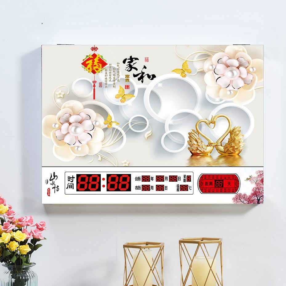 a living room Distribution box Simplicity mural Calendar Hydraulic pressure Occlusion Free punch Decorative painting Frameless paintings Clockin the Home accessories , Decorative painting , Modern decorative painting category - from Buy2taobao.com to provide professional Taobao agent buy service