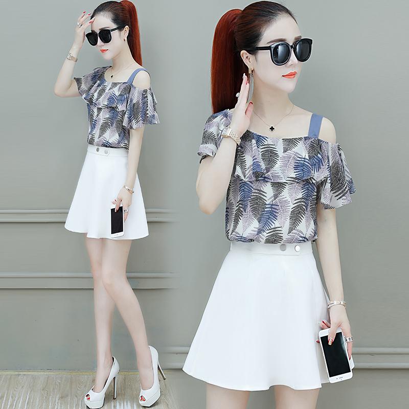 T-shirt 2019 summer new pattern pattern printing comfortable Trend skirt suitin the Women's clothing/Boutique , Set/Student uniforms/Work uniforms , Other suits category - from Buy2taobao.com to provide professional Taobao agent buy service