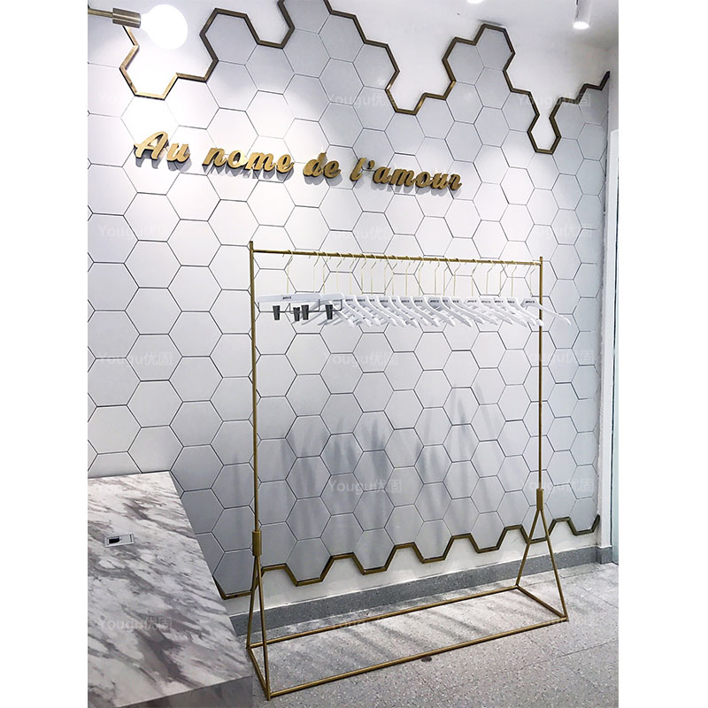 high-grade couture Floor type Display rack Side of the rack Stainless steel solid Steel bars wire drawing Titanium color Clothing rackin the Business/Office Furniture , Clothing store furniture , Clothing display category - from Buy2taobao.com to provide professional Taobao agent buy service