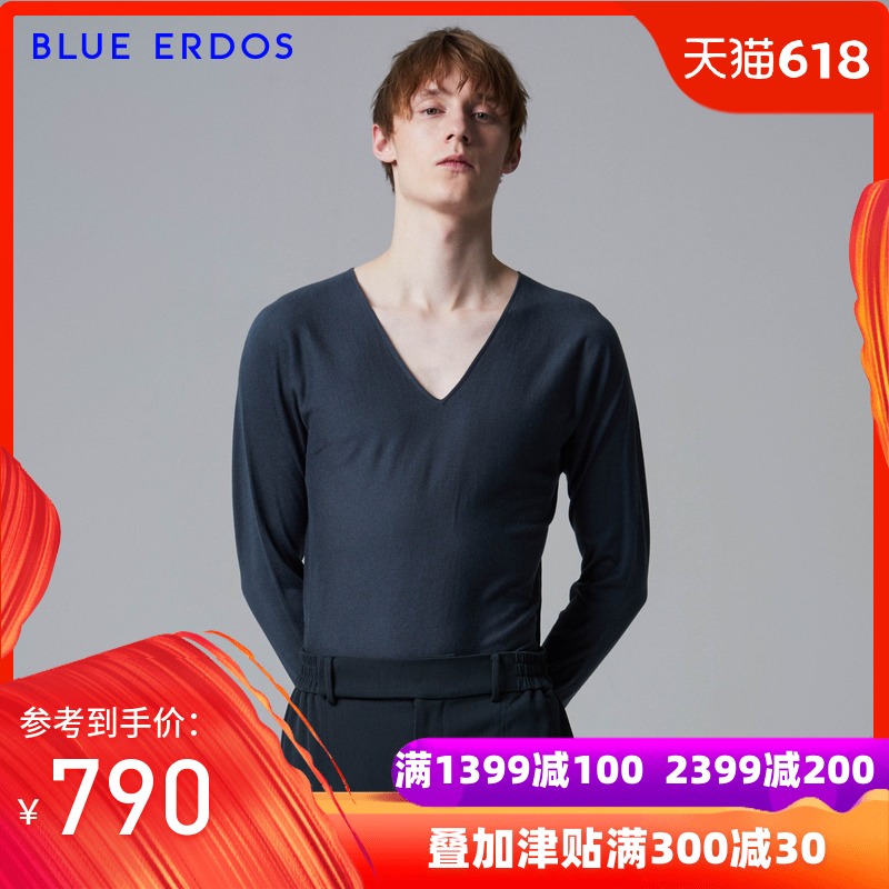 BLUE ERDOS 秋冬纯色精纺V领男套头针织衫在类目 男装, 针织衫/毛衣中 - 来自Buy2taobao.com提供专业的淘宝代购服务